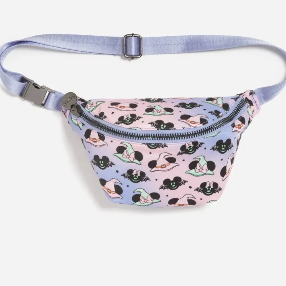 Disney Stoney Clover Lane Halloween Fanny Pack Mickey Bat Minnie Witch Purple